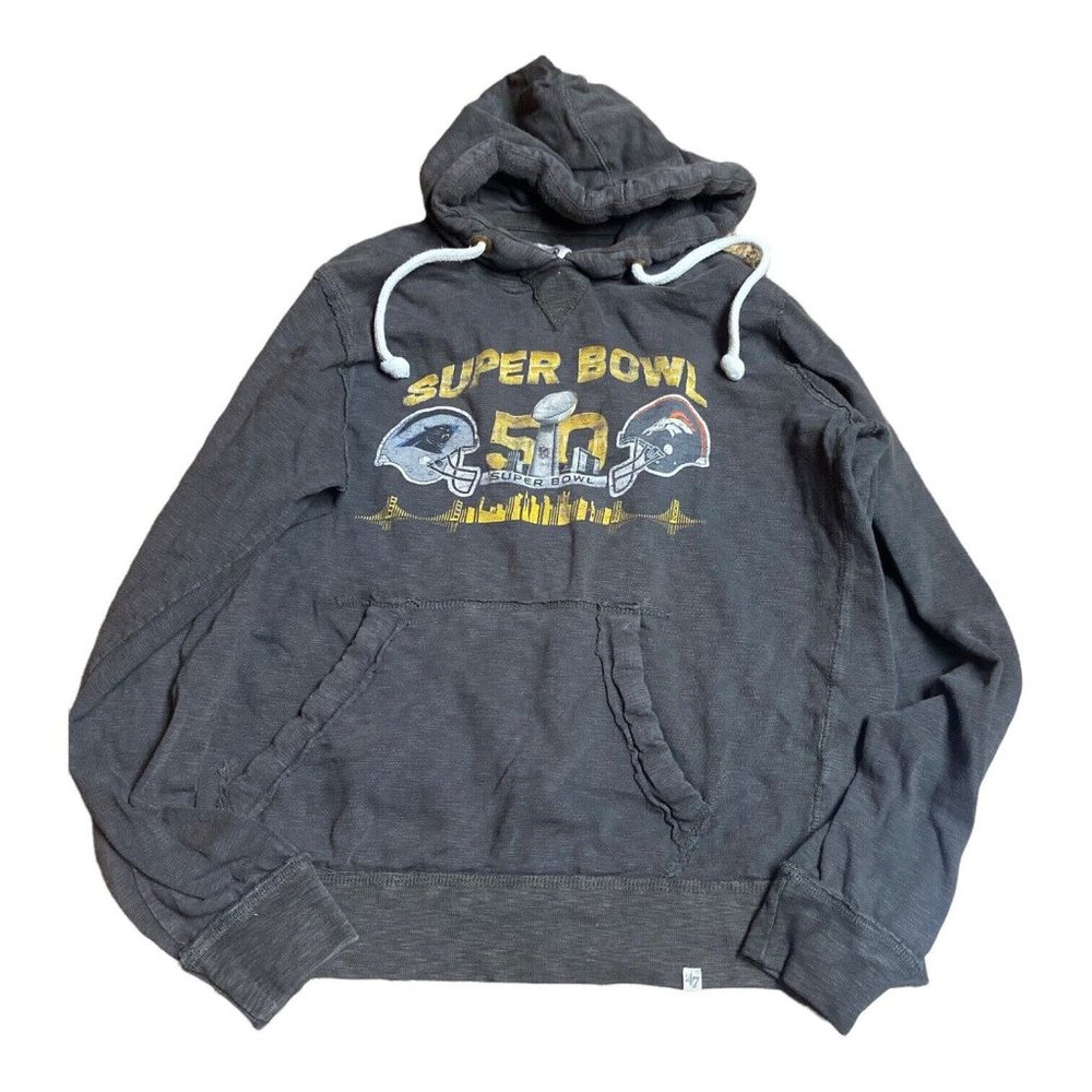 High End 47 Brand Denver Broncos Super Bowl 50 Men’s S Hoodie Sweatshirt NFL